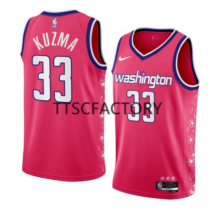 Herren NBA Washington Wizards Trikot Kyle Kuzma 33 Nike 2022-23 City Edition Pink Swingman